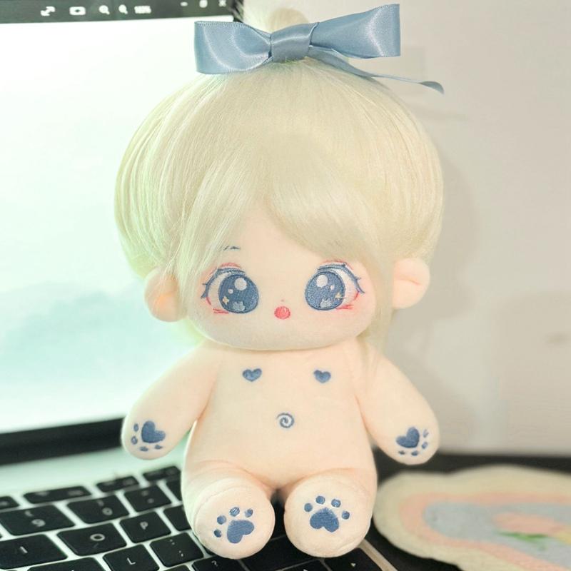 20cm Kawaii Pluche Katoenen Pop Idool Knuffel Superster Figuur Poppen Twaalf Sterrenbeelden Pop Kan Kleding Wisselen Cadeau