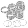 Metal 20pcs Electroplated Zinc Alloy Seamless Welded Round Rings for DIY Dog Silver [PATIKIL] 50mm/2" O-Rings, O-Ring Buckles, Bags, Wallets, Belts,