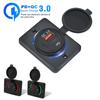 Presa USB Doppia 12V 24V Quick Charge 3.0 PD con Coperchio di Protezione Porta di Ricarica Rapida con LED per Installazione Cruscotto Veicolo