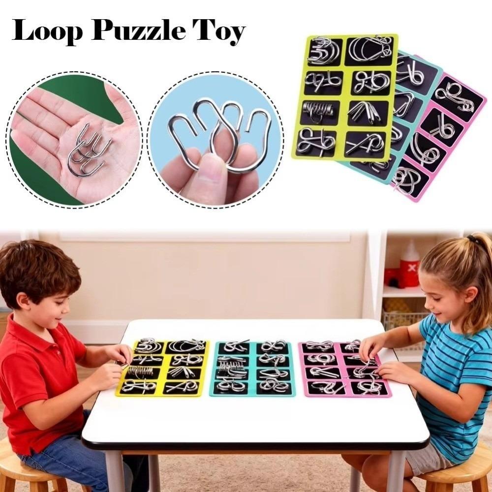 Metal Puzzle Montessori Puzzle Toy 3D Design Brain Teaser Toy Intellectual Toys Kids Adult