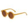 New Fashion Cute Children's Sunglasses Parent Child Frosted Sun Glasses Solid Color Round Glasses