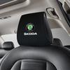 Car Headrest Cover Auto Head Pillow Pillowcase Car Sticker For Skoda SUPERB RAPID KAROQ FABIA YETI Octavia KAMIQ KODIAQ