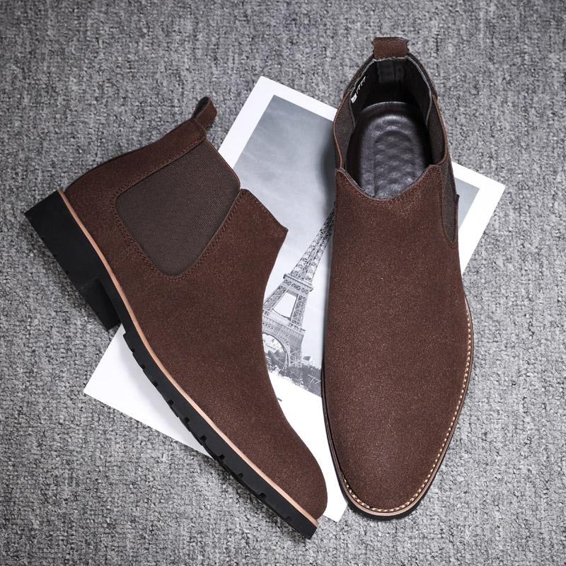 Marca de Lujo de Moda Botas Chelsea para Hombre Zapatos Moda Casual Botas de Hombre Botas de Tobillo para Exterior Zapatos de Vestir Talla Grande 48