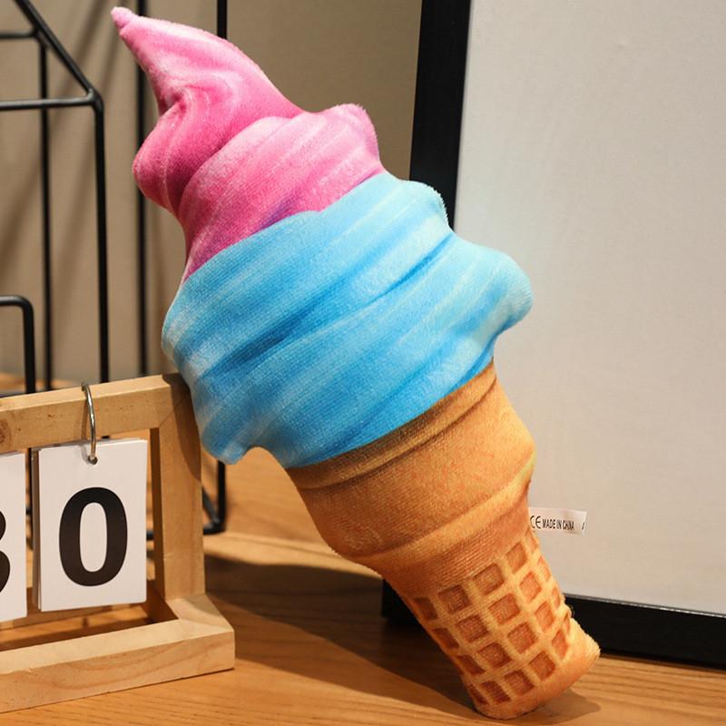 Erdbeereis Plüschtier mit weichem kurzem Plüsch für Kinder und Mädchen Geschenk