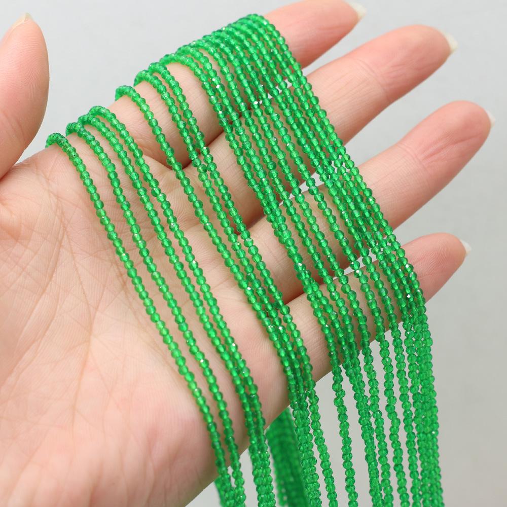 3 Strand Natural Stone Spinel Beads 2mm Small Loose Spacer Beads for Jewelry Making DIY Necklace Bracelet Anklet Earrings Accessories Beading 38 Cm
