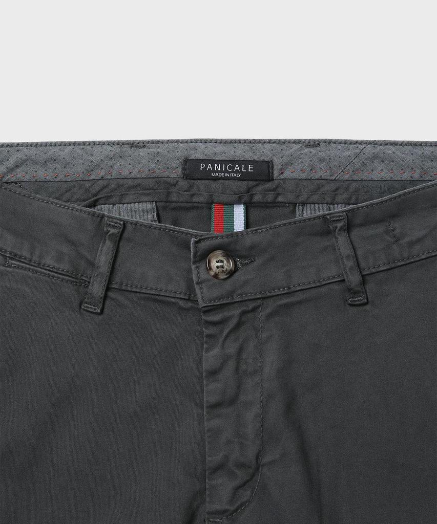 PANICALE Slim Fit Cotton Pants [Charcoal]