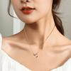 Chic Titanium Steel Necklace For Women Featuring Dazzling Double Ring And Geometric Shape For Trendy Look