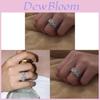 Light Luxury Pearl Geometric Adjustable Ring For Women And Men Jewelry Accessory