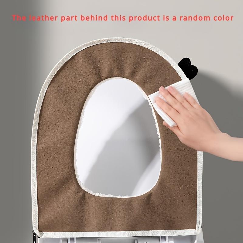 Winter Thick Toilet Seat Cushion, Portable Waterproof and Warm, Household Toilet Cover with Zipper Design, Hand Wash Only, Bathroom Accessory