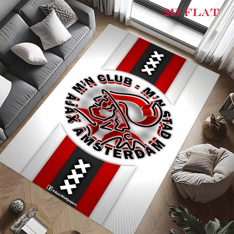 Ajax logós Szőnyeg Szőnyegszőnyeg Nappalihoz Hálószobához Otthoni Kanapé Dekoráció, Gyerekeknek Játék Csúszásmentes Padlószőnyeg