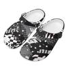 White Printed EVA Clogs Women Men Breathable Lightweight Slip On Garden Beach Pool Bathroom Home Casual Shoes Beach Travel Wear