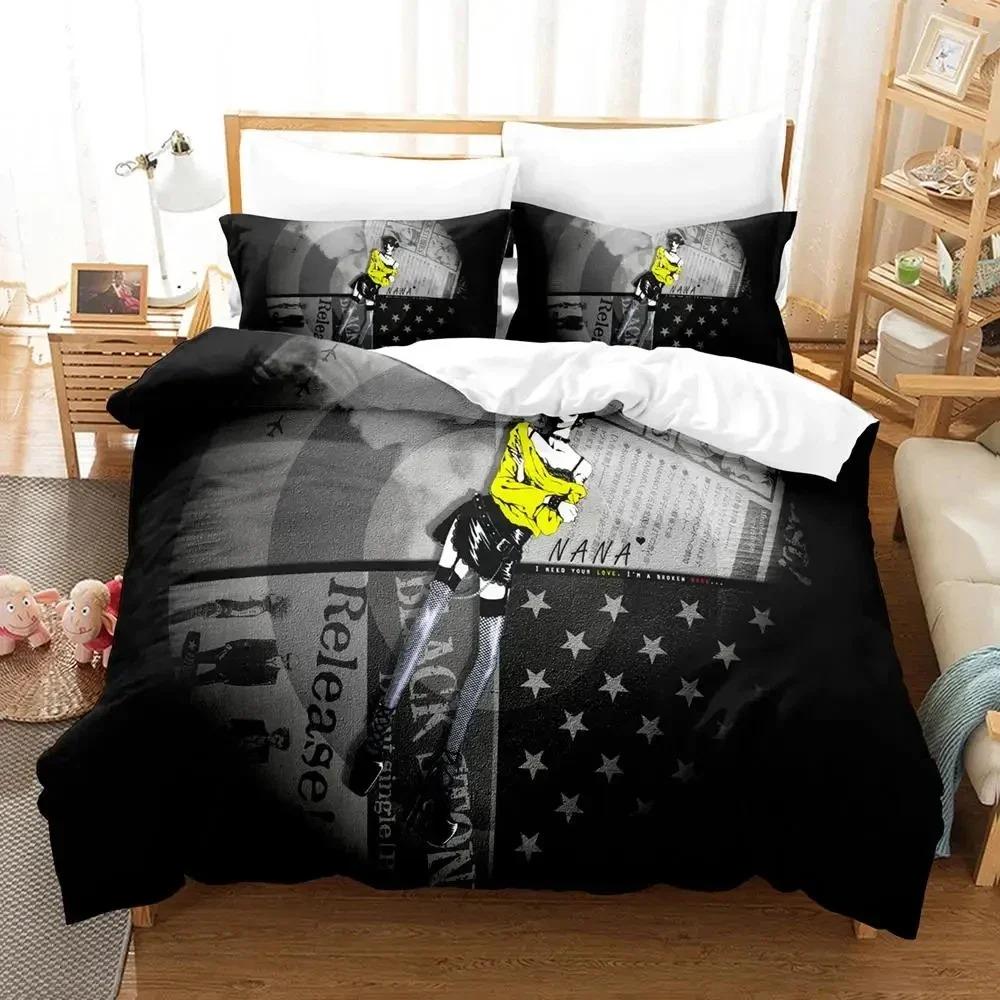 Anime NANA Black Stones Sängkläder Påslakan Sängset Täcke Örngott Täcke king Queen Size Pojkar Vuxen Sängklädesset
