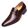 Fashion Mens PU Leather Shoes Luxury Crocodile Pattern Men Business Dress Shoes Casual Social Shoe Male Wedding Footwear Zapatos Hombre