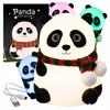 Silicone Night Lamp Panda Bear In a Scarf Children's LED RGB Touch