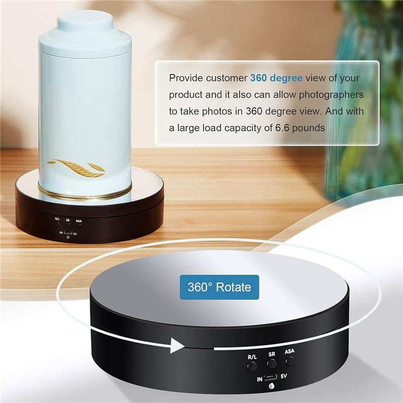 3 Speeds Electric Rotating Display Stand, 360 Degree Turntable Display Stand