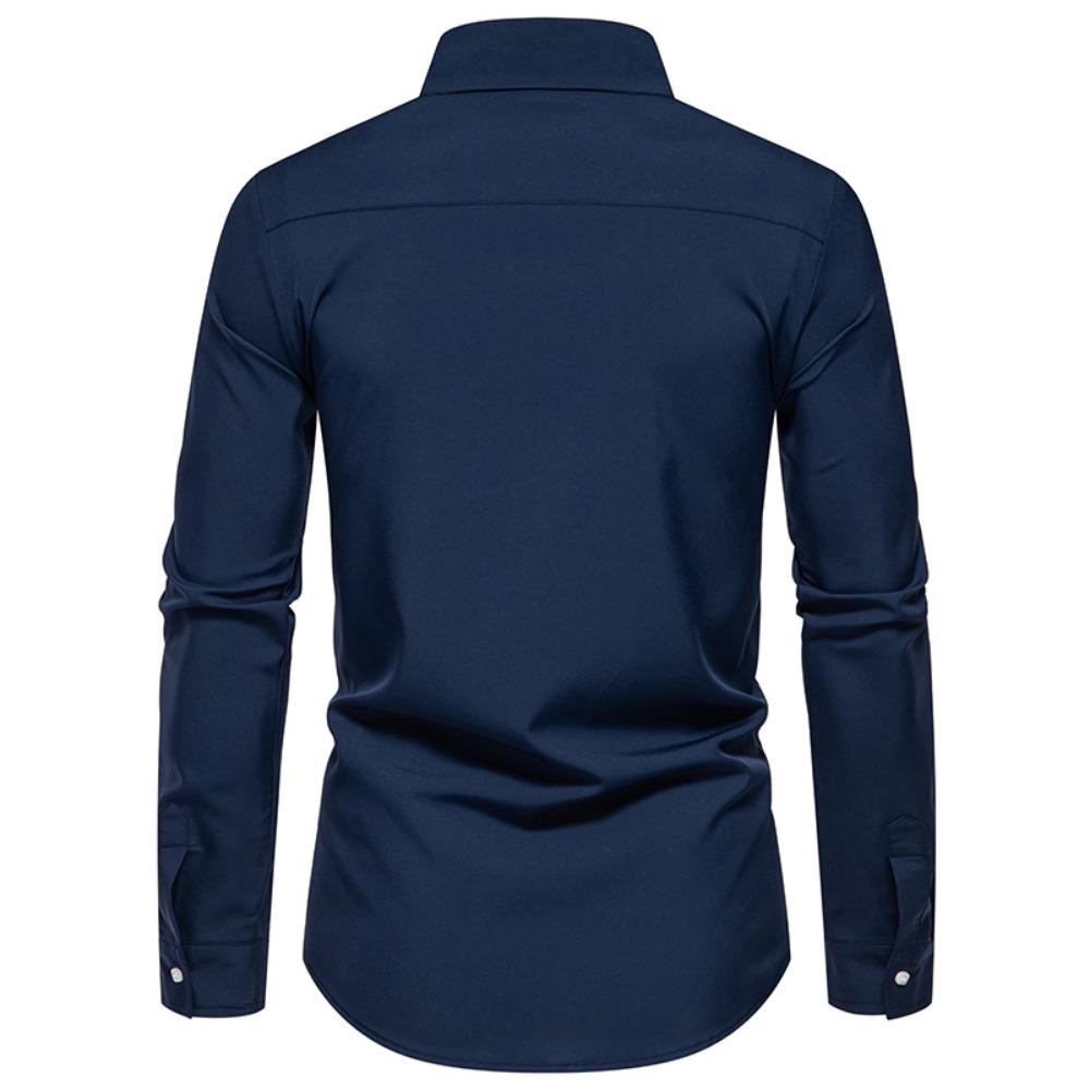 Männer Schwarz Langarm Hemd Trendy Kontrast Farbe Uniform Jacke Frühling Herbst Casual Weiß Kleidung