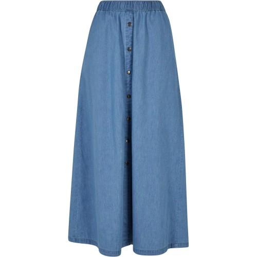 Urban Classics Női Farmer Könnyű Széles Maxi Szoknya