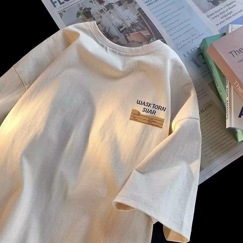 High-End Printed Men'S Short-Sleeved T-Shirt Half-Sleeved Summer Men'S Clothing Handsome Trendy Cartoon T-Shirt Top Summer