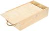Unpainted Wooden Wine Crate Gift Box - Creative Deco - 2 Bottles - 35 X 21 X 11cm
