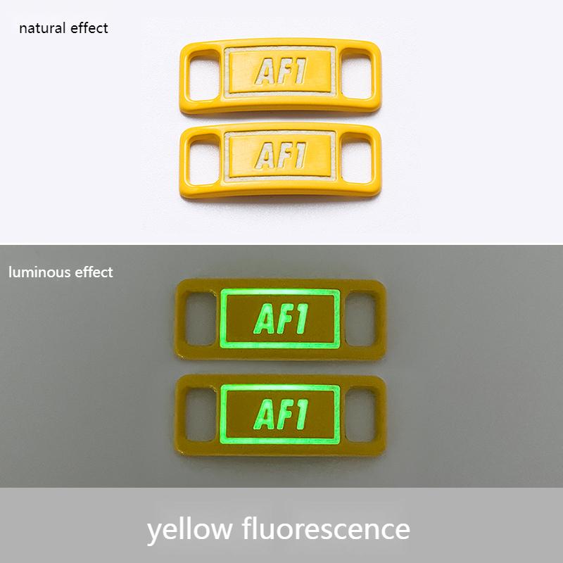 NO.8 2Pcs Fluorescent Shoe Buckle Shoelaces for Sneakers Luminous Glowing AF1 Shoes Accessories Decoration Shoelace