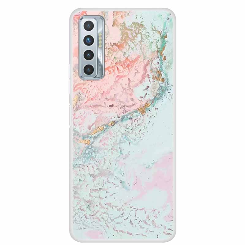 Für Tecno Camon 17P Hülle Luxus Silikon TPU Weiche Abdeckung Handyhülle Für Tecno Camon 17 CG7 CG6 Hülle Stoßfest Marmor Funda Capa