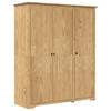 Wardrobe with Storage BODO Honey Brown 146 X 53.5 X 173 Cm