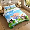 Custom Name Text Bedding 3Pcs Set,Cleo & Cuquín 1 Duvet Cover 2 Pillowcases Soft Bed Linen For Gift