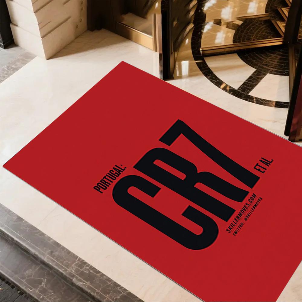 Ronaldo Cr7 Football Legend Floor Mat Design for Study Room Game Room Foyer Kitchen Antislip Carpet Decorate Offices Best for Christmas