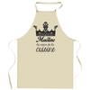 Kitchen Apron - Maéline - 'Queen of the Kitchen' Pattern - Durable Cotton - Long-lasting Print Made In France