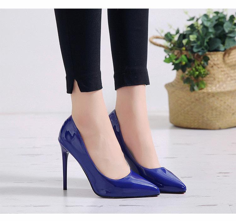 Fashion Fashion High Heels Pumps Woman Shoes Green Nude Red Blue Women's Heeled Shoes Party Office Wedding Shoes Ladies Large Size