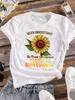 (Asiatische Größe) Damenbekleidung Schleife Trend 90er Casual T-Shirts Top Kurzarm T-Shirt Tee Mode Print Damen Weiblich Grafik T-Shirts