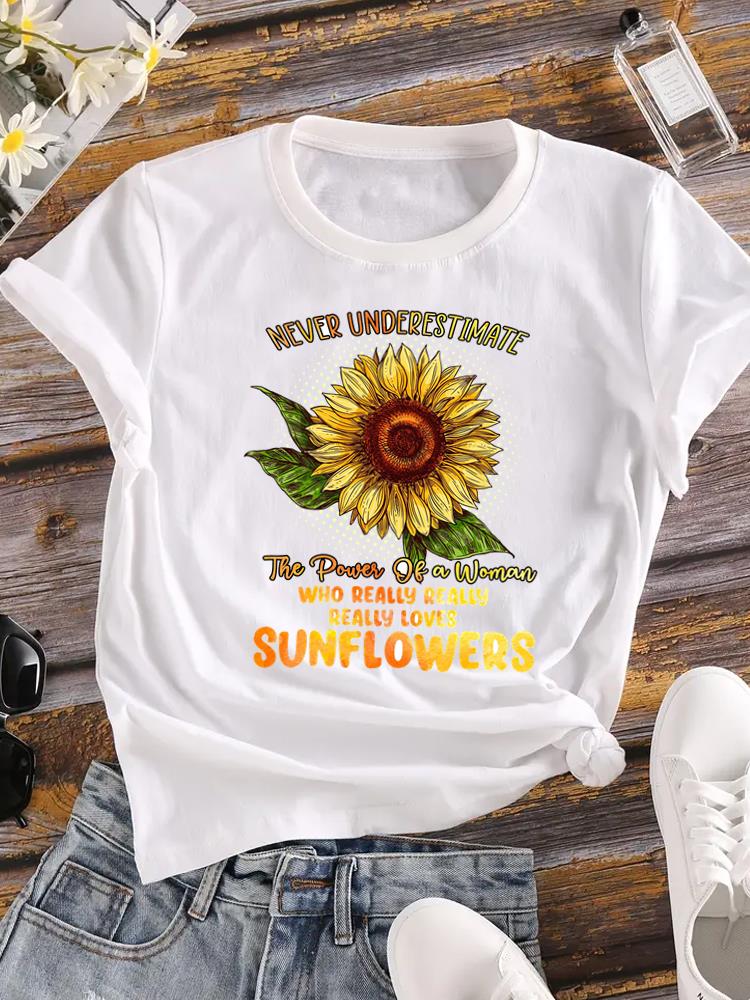 (Asiatische Größe) Damenbekleidung Schleife Trend 90er Casual T-Shirts Top Kurzarm T-Shirt Tee Mode Print Damen Weiblich Grafik T-Shirts