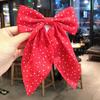 Korean Fashion Dots Blumen Großen Bogen Haar Clips Für Frauen Elegante Pferdeschwanz Haarnadeln Mädchen Haar Zubehör Haarspange Geschenk Großhandel