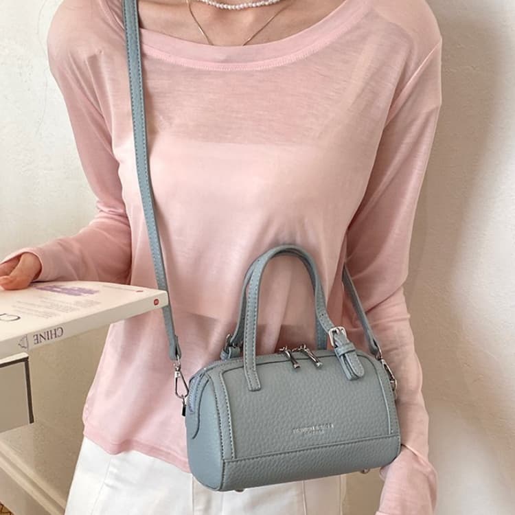 Lychee Pattern Mini Boston Bag Women's Shoulder Bag