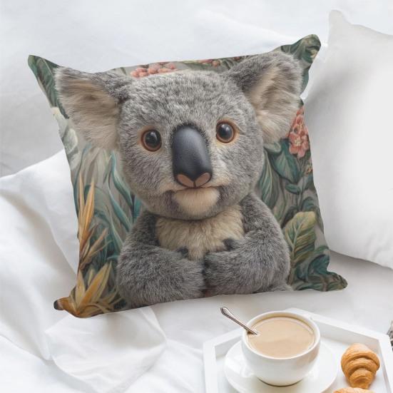 3D dierenkussenhoes met imitatieborduurwerk, hond en alpaca, met ritssluiting, sierkussenhoes voor thuis, landelijke stijl, bank, fauteuil of bed