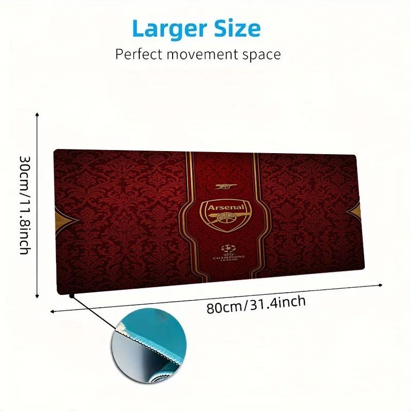 Arsenal F Large Size Mouse Pad Large Gaming Table Cushion Non-slip Laptop Tablet Big Mousepad XXL Mat Mini PC Playmat With Lock Edge
