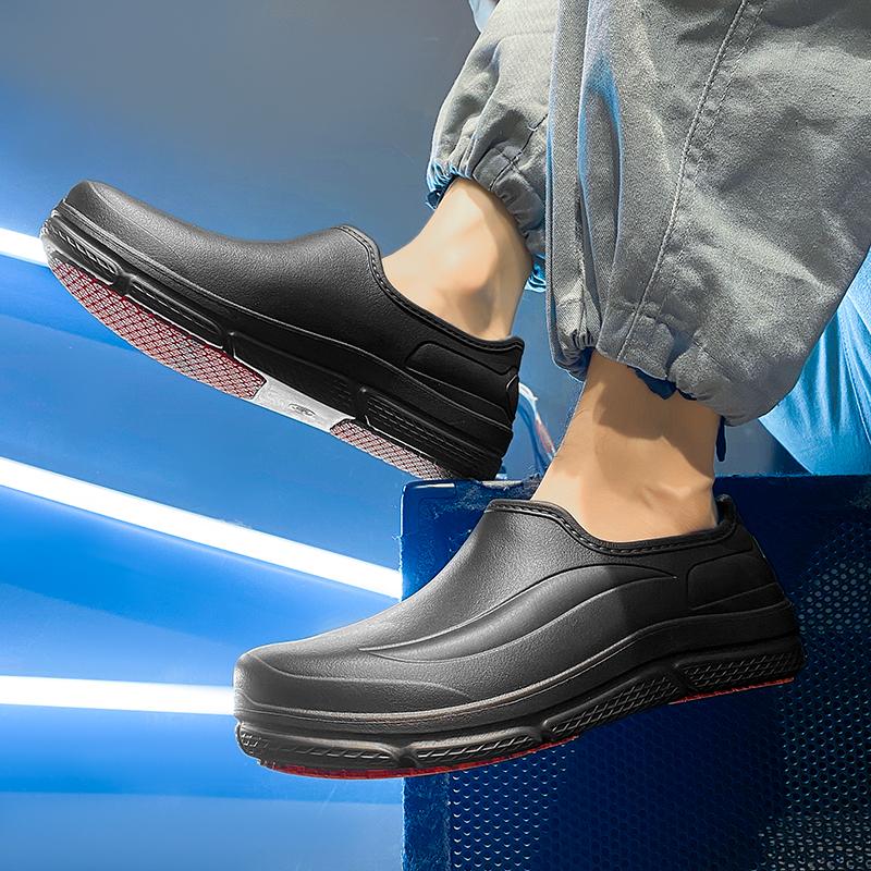 2026 Men Women EVA Chef Shoes Non-slip Waterproof Oil-proof Shoes Comfortable Workers Slippers Outdoor Fishing Shoes Size 36-45