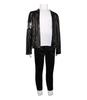 Michael Jackson Unisex Bühnen-Paillettenkostüm für Kinder und Erwachsene