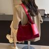 Retro Matte Autumn New Super Fire High Capacity Tote Bag Simple Solid Color Versatile Single Shoulder Bag