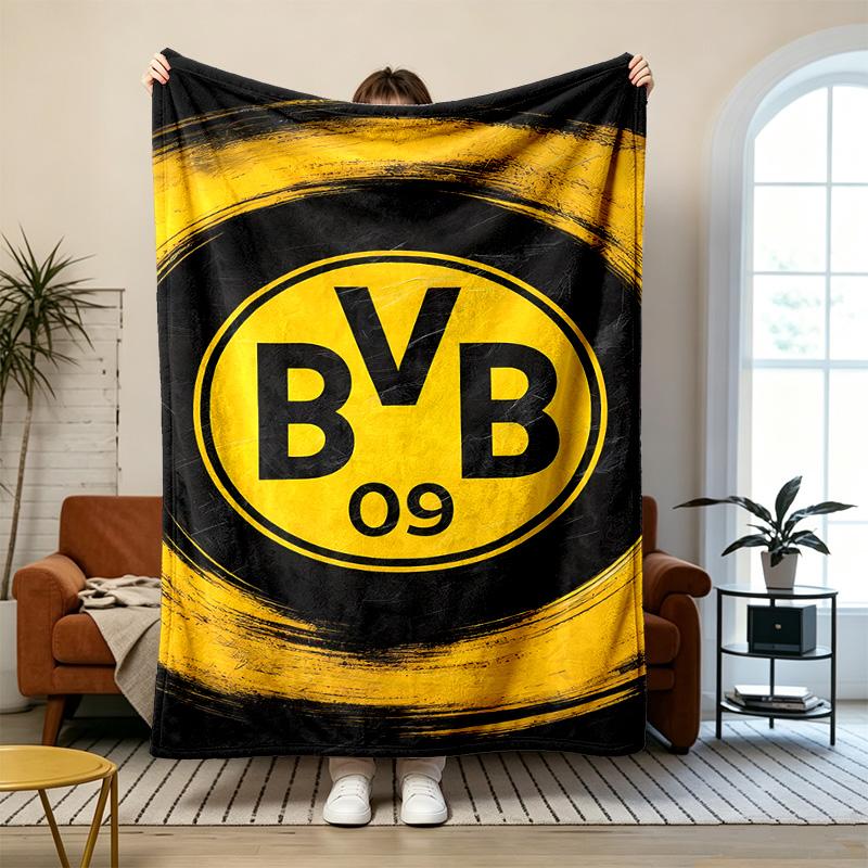 Borussia Dortmund Soft and Comfortable Flannel Suitable for Sofas Living Rooms Outdoor Camping Travel and Also Makes a Great Anniversary Gift