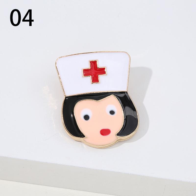 Nurse Cute Stethoscope Heartbeat Shape Enamel Colorful Jewelry Medical Brooches Doctor Hospital