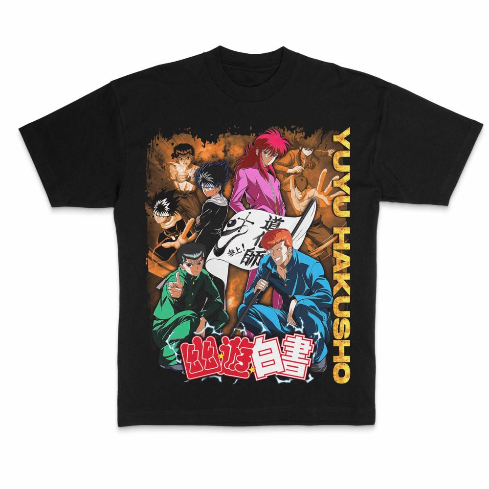 Yu Yu Hakusho Graphic Tee, 90s Anime Manga Fan Reprint S-5XL Unisex T-Shirt