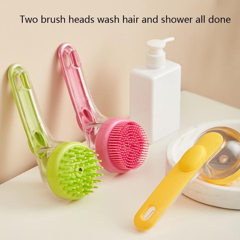 Pet Grooming Brush Pet Bathing Grooming Brush Set For Dogs Cats Soft Head For Dead Skin Loose Fur Removal Massage Bathing Brush