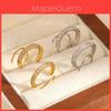 Geometric Stainless Steel Hoop Earrings For Women With Stones For Stylish Office Wear