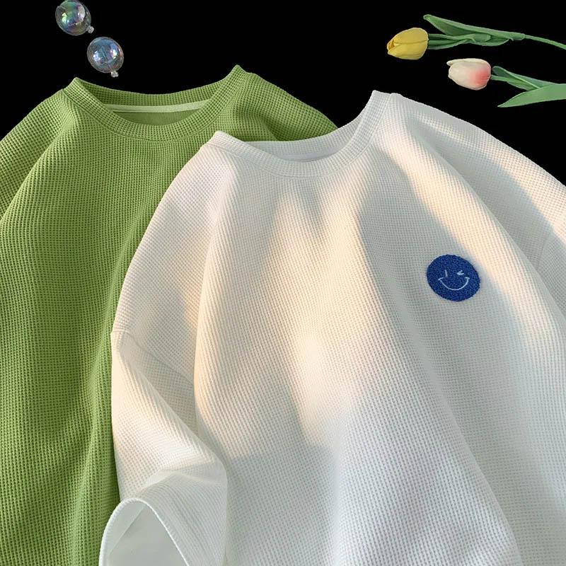 T-shirt taglie forti T-shirt estiva comoda e ampia da donna T-shirt casual con centinaia di ricami sportivi