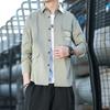 Autumn New Jacket Shirt Men's Fashion Handsome Casual Trendy Shirt Men's Long-sleeved Shirt Lapel Coat Top