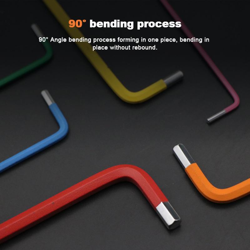 7Pcs/Set Color Coded Ball-End Hex Allen Key Sleeve Hand Tools For Car Bicycle Accessories