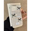Ins Plaid Bow iPhone16/17promax Mobile Phone Case for Apple Air White Background Imd15 Set 14