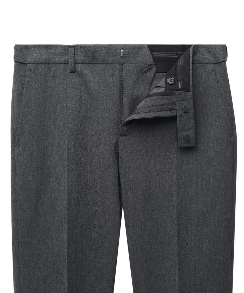 Musinsa Standard Lightweight Tapered Hidden Banding Crop Slacks [Medium Gray]