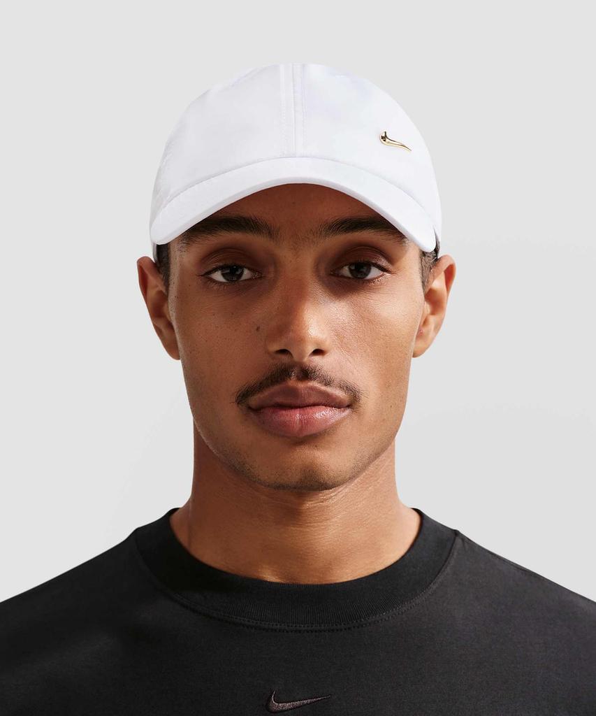 Nike Dri-Fit Club Unstructured Metal Swoosh Cap - White:Metallic Gold / Fb5372-101